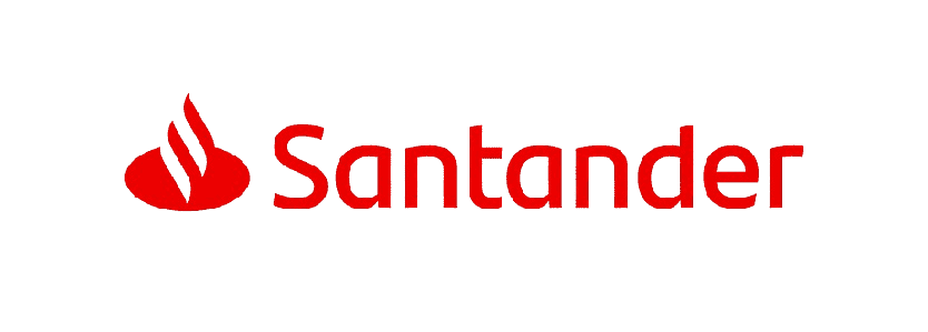 Logo do banco Santander - parceiro Onecred para financiamento imobiliário